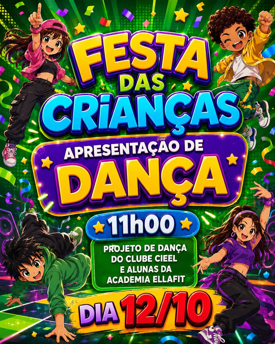 Festa das Crianças terá apresentação especial de dança no dia 12 de outubro